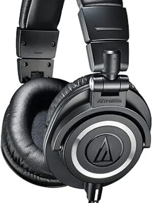 Audio-Technica ATH-M50x Professional Studio Monitor Headphones, Black