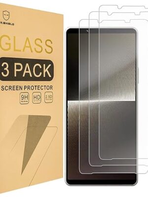 Mr.Shield Screen Protector compatible with Sony Xperia 1 VI (2024) [Tempered Glass] [3-PACK] [Japan Glass with 9H Hardness]