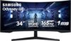 Samsung 34' Odyssey G5 Ultra-Wide Gaming Monitor with 1000R Curved Screen, 165Hz, 1ms, FreeSync Premium, Large Display, Eye Comfort, Multiple Ports, WQHD, LC34G55TWWNXZA, 2020, Black
