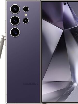 Samsung Galaxy S24 Ultra Cell Phone, 256GB AI Smartphone, Unlocked Android, 200MP, 100x Zoom Cameras, Fast Processor, Long Battery Life, Edge-to-Edge Display, S Pen, US Version, 2024, Titanium Violet