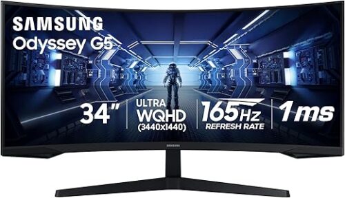 Samsung 34′ Odyssey G5 Ultra-Wide Gaming Monitor